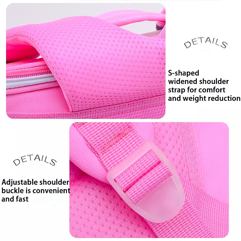 Girls School backpack Heart Shaped Fashion Model Student Backpack Pink